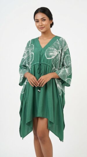 Satin Kaftan Dress