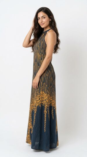 Halter Neck Back Tie Dress