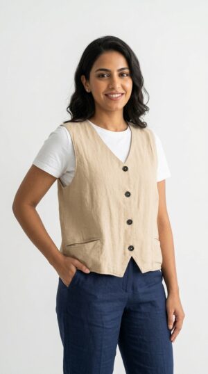 Sleeveless top-plain