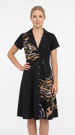 Collared Wrap Dress