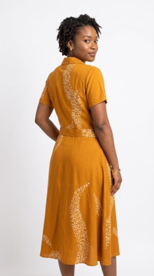 Collared Wrap Dress- Batik